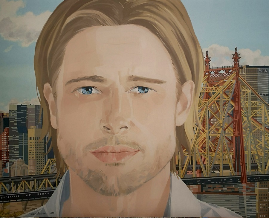 Brad Pitt Queensboro Bridge New York