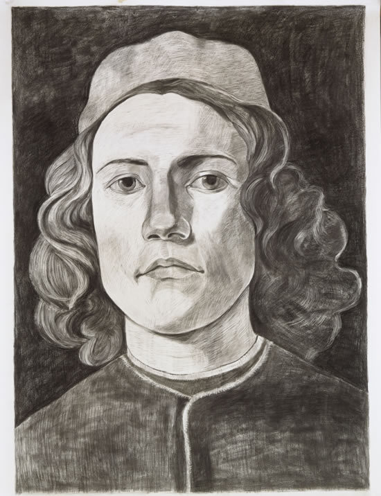 Joven despues de Botticelli dibujo